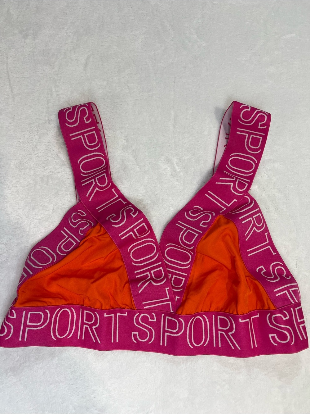SHEIN Curve Sports Bra Pink Orange SPORT Size OXL